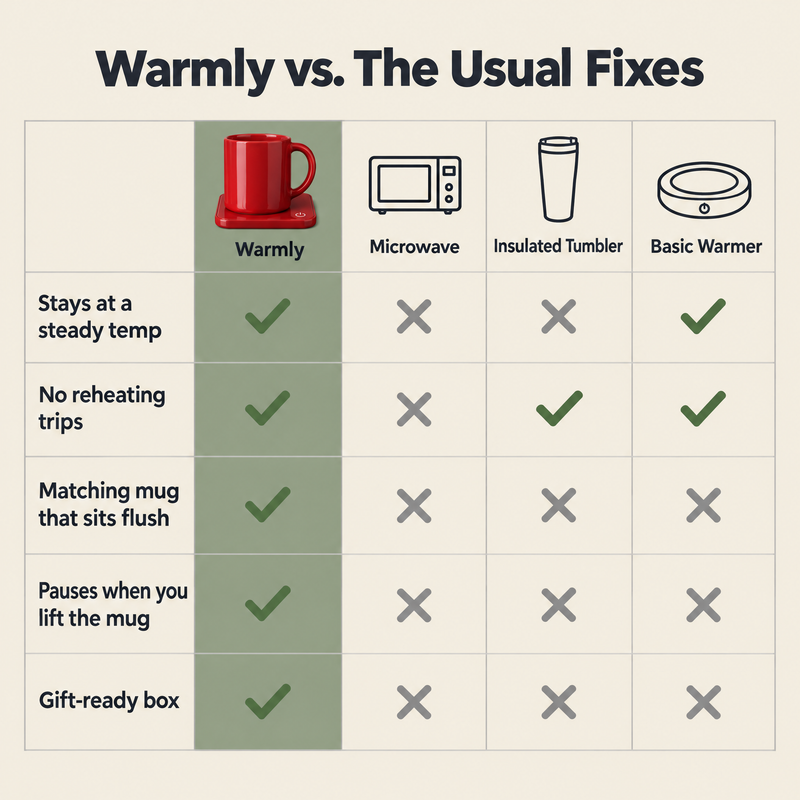 Warmly compared with a microwave, tumbler and basic warmer